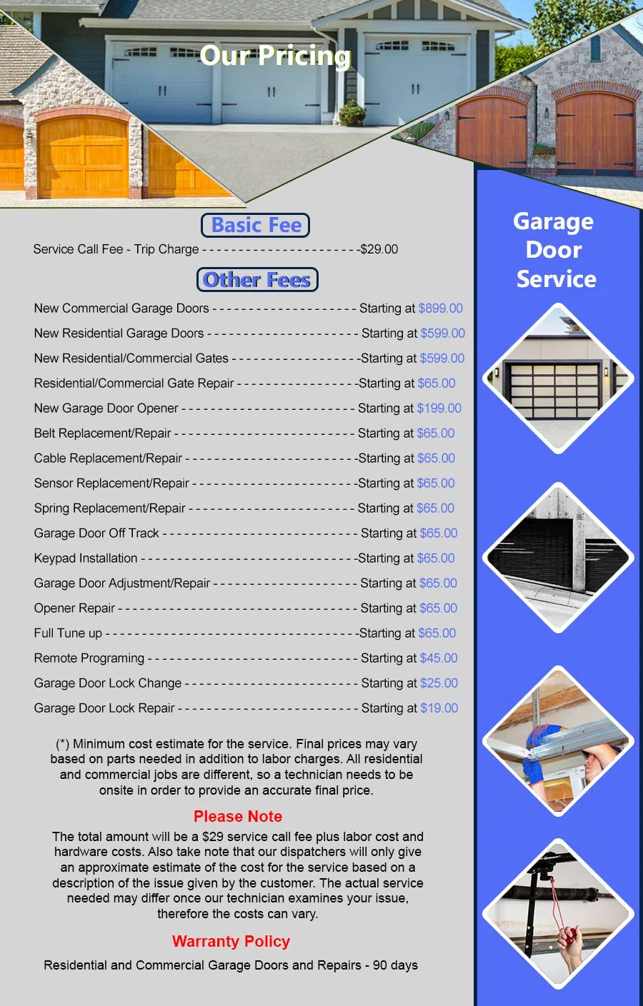 Springfield Metro Garage Door Repair Service Springfield, VA 571-409-1918
